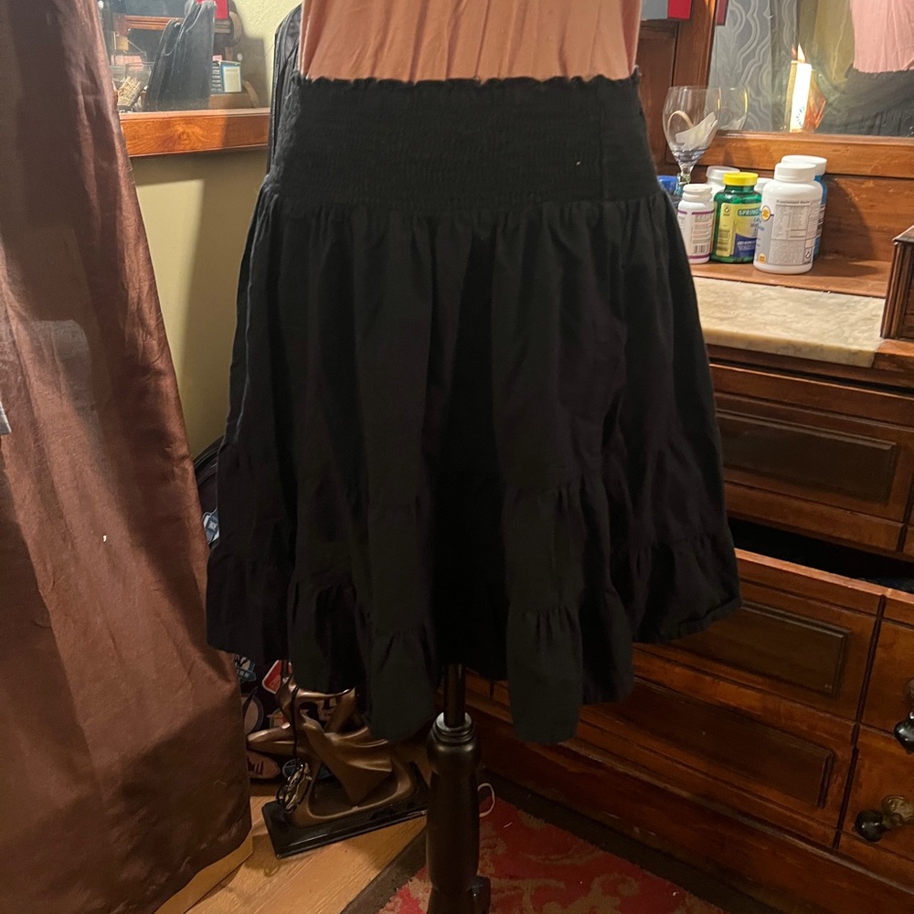 Black mini skirt